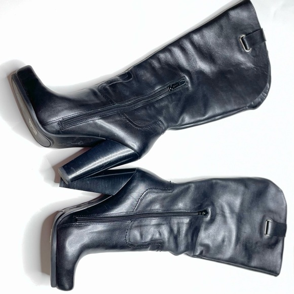 NEW Jessica Simpson Black Leather Moto Rider Boot Size 6 - Picture 4 of 4